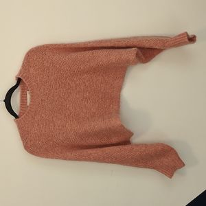 Pink Cropped Wilfred Free Knit Sweater